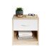 Nachtkommode >Bettine< in Eiche Sonoma Nachbildung  / Weiß - 39x41x28cm (BxHxT)