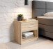 Nachtkommode >Bettine< in Eiche Sonoma Nachbildung - 39x41x28cm (BxHxT)