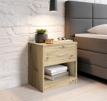 Nachtkommode >Pepe< in Artisan Eiche Nachbildung -...
