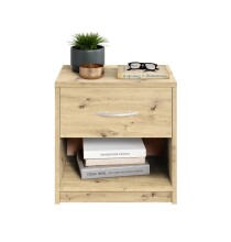 Nachtkommode >Pepe< in Artisan Eiche Nachbildung - 39x41x28cm (BxHxT)