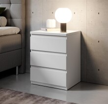 Nachtkommode >Olli< in Weiß - 45x61x38cm (BxHxT)