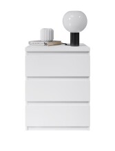 Nachtkommode >Olli< in Weiß - 45x61x38cm (BxHxT)