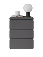 Nachtkommode >Olli< in Graphit - 45x61x38cm (BxHxT)