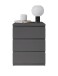 Nachtkommode >Olli< in Graphit - 45x61x38cm (BxHxT)