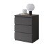 Nachtkommode >Olli< in Graphit - 45x61x38cm (BxHxT)