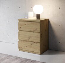 Nachtkommode >Olli< in Artisan Eiche Nachbildung -...