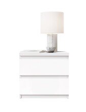 Nachtkommode >Olli< in Weiß - 45x44x38cm (BxHxT)