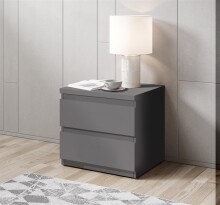 Nachtkommode >Olli< in Graphit - 45x44x38cm (BxHxT)