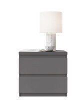 Nachtkommode >Olli< in Graphit - 45x44x38cm (BxHxT)