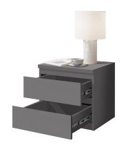 Nachtkommode >Olli< in Graphit - 45x44x38cm (BxHxT)