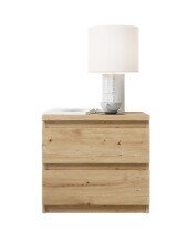 Nachtkommode >Olli< in Artisan Eiche Nachbildung - 45x44x38cm (BxHxT)