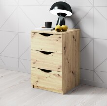 Nachtkommode >Luki< in Artisan Eiche Nachbildung -...