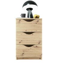 Nachtkommode >Luki< in Artisan Eiche Nachbildung - 40x64x42cm (BxHxT)