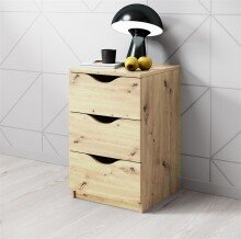 Nachtkommode >Luki< in Artisan Eiche Nachbildung - 40x64x42cm (BxHxT)