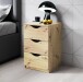 Nachtkommode >Luki< in Artisan Eiche Nachbildung - 40x64x42cm (BxHxT)