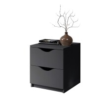 Nachtkommode >Luki< in Graphit - 40x45x42cm (BxHxT)