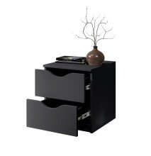 Nachtkommode >Luki< in Graphit - 40x45x42cm (BxHxT)