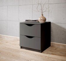Nachtkommode >Luki< in Graphit - 40x45x42cm (BxHxT)