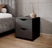 Nachtkommode >Luki< in Graphit - 40x45x42cm (BxHxT)