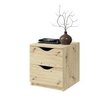 Nachtkommode >Luki< in Artisan Eiche Nachbildung - 40x45x42cm (BxHxT)