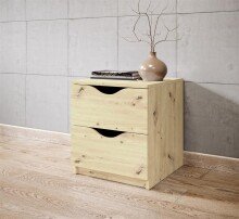 Nachtkommode >Luki< in Artisan Eiche Nachbildung - 40x45x42cm (BxHxT)