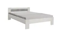 Futonbett >Vega< in Beton Nachbildung / Weiß...