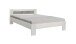 Futonbett >Vega< in Beton Nachbildung / Weiß - 145x35-71x204cm (BxHxT)