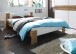 Bett >Vega< in Wildeiche Nachbildung / Weiß - 145x35-71x204cm (BxHxT)