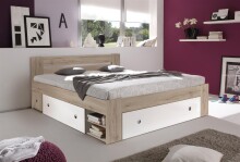 Stauraumbett >Robina< in Eiche San Remo Nachbildung...