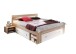 Stauraumbett >Robina< in Eiche San Remo Nachbildung / Weiß - 145x86x204 (BxHxT)