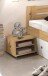 Stauraumbett >Robina< in Artisan Eiche Nachbildung / Weiß - 145x86x204cm (BxHxT)