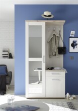 Kompaktgarderobe >Barbara< in Sibiu-Lärche - 100x195x38cm (BxHxT)