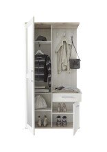 Kompaktgarderobe >Barbara< in Sibiu-Lärche - 100x195x38cm (BxHxT)