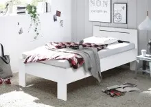 Futonbett >Saturn< in Weiß - 95x76x204cm (BxHxT)