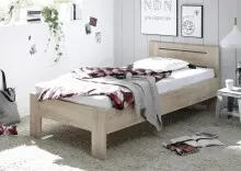 Futonbett >Saturn< in Eiche Sonoma Nachbildug -...