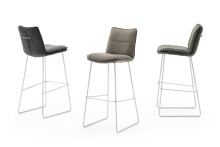Barhocker >HAMPTON< (2er Set) in Anthrazit - 45x110x54 (BxHxT)