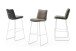 Barhocker >HAMPTON< (2er Set) in olive aus Polyester, Metall - 45x110x54 (BxHxT)