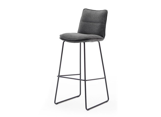 Barhocker >HAMPTON< (2er Set) in Anthrazit - 45x110x54 (BxHxT)