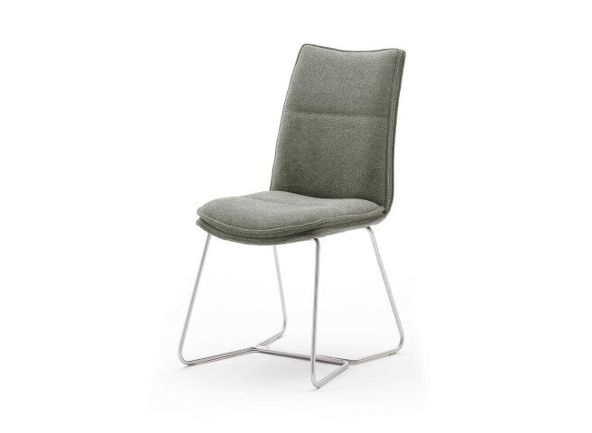 Polsterstuhl >HAMPTON< (2er Set) in olive - 48x94x65 (BxHxT)