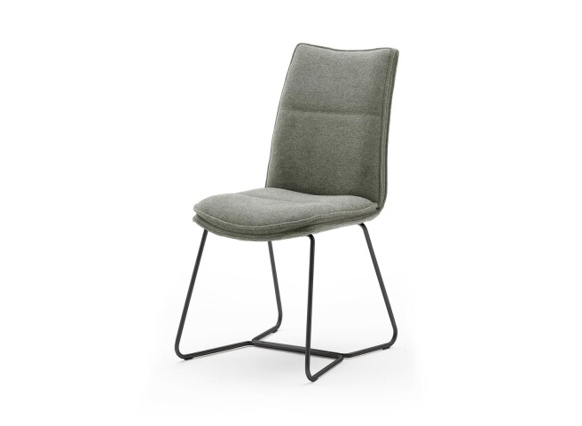 Polsterstuhl >HAMPTON< (2er Set) in olive - 48x94x65 (BxHxT)