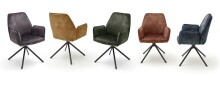 Polsterstuhl >OTTAWA< (2er Set) in Anthrazit - 60x89x64 (BxHxT)