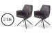 Polsterstuhl >OTTAWA< (2er Set) in Anthrazit - 60x89x64 (BxHxT)