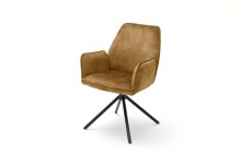 Polsterstuhl >OTTAWA< (2er Set) in curry - 60x89x64 (BxHxT)