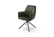 Polsterstuhl >OTTAWA< (2er Set) in olive - 60x89x64 (BxHxT)