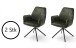 Polsterstuhl >OTTAWA< (2er Set) in olive - 60x89x64 (BxHxT)