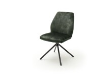 Polsterstuhl >OTTAWA< (2er Set) in olive - 52x89x64 (BxHxT)
