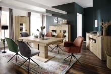 Polsterstuhl >OTTAWA< (2er Set) in olive - 52x89x64 (BxHxT)