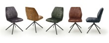 Polsterstuhl >OTTAWA< (2er Set) in olive - 52x89x64 (BxHxT)