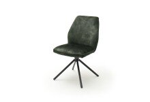 Polsterstuhl >OTTAWA< (2er Set) in olive - 52x89x64...