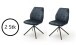 Polsterstuhl >OTTAWA< (2er Set) in petrol - 52x89x64 (BxHxT)